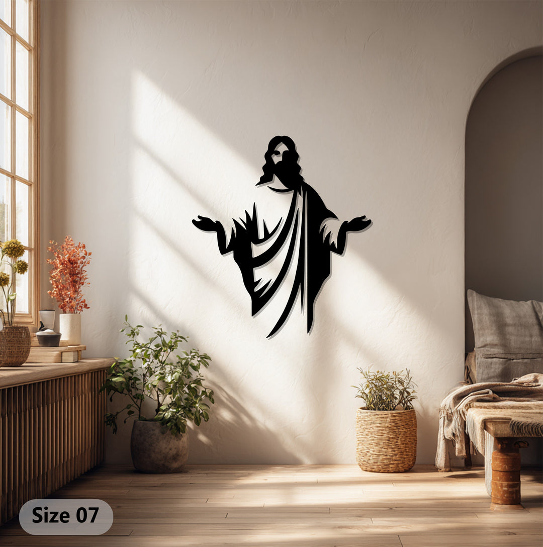 Jesus Christ Metal Wall Art – Spiritual Religious Home Decor