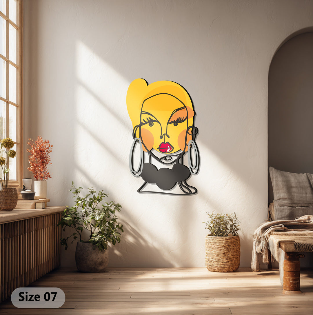 Bold Glamour – Abstract Woman Metal Wall Art