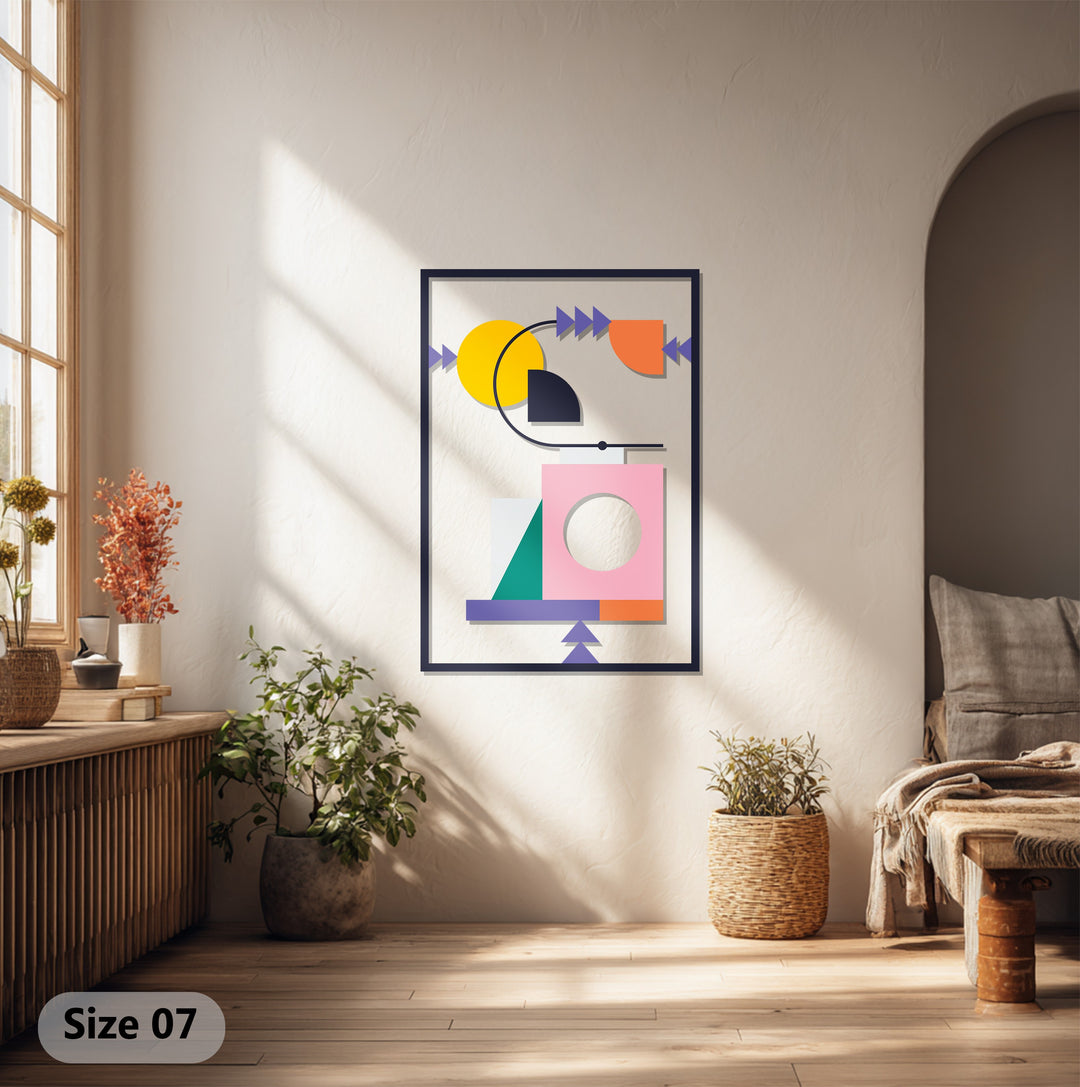 Geometric Harmony Metal Wall Art – Modern Abstract Shape Design