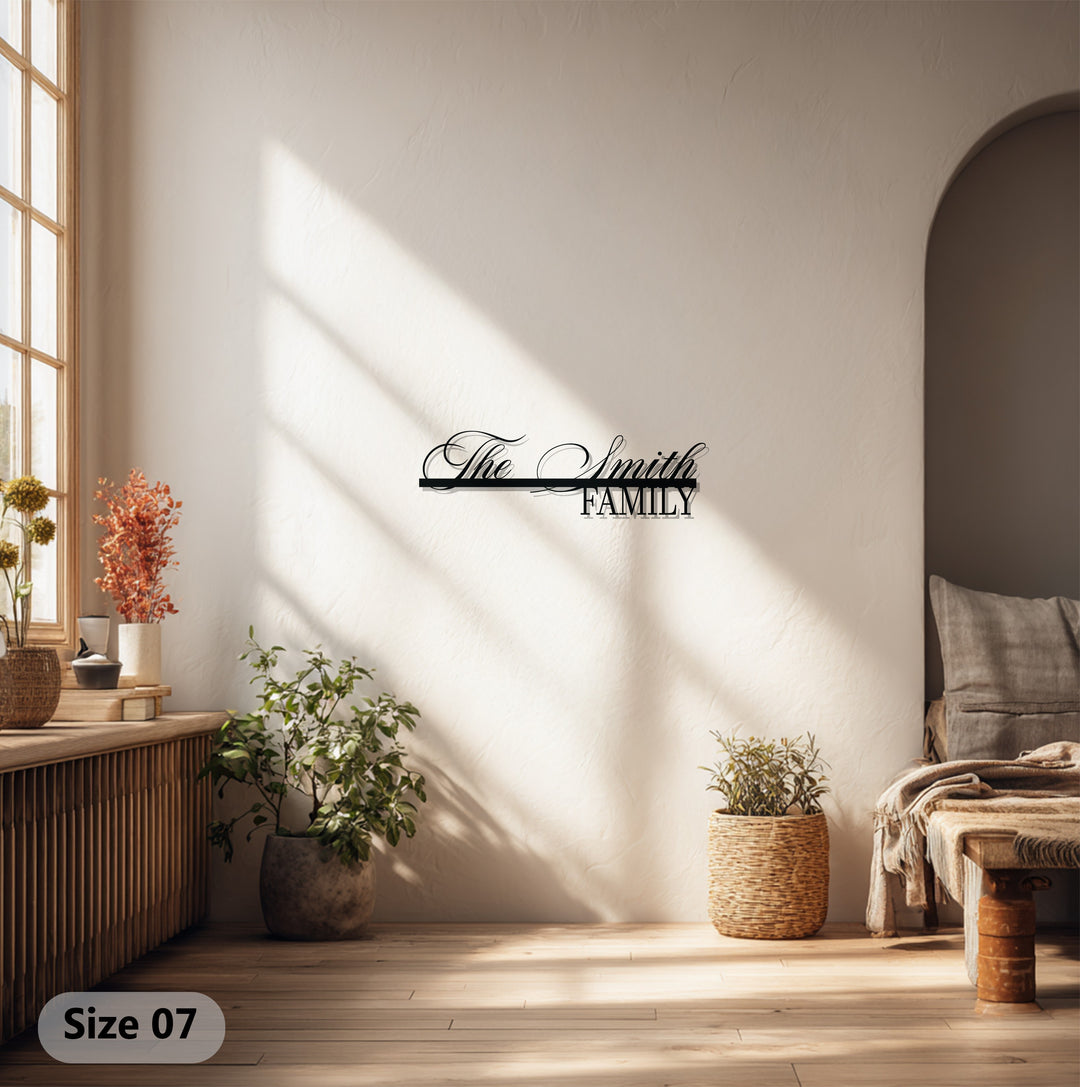 The Nielsen Family Metal Wall Sign – Personalized Elegant Home Decor