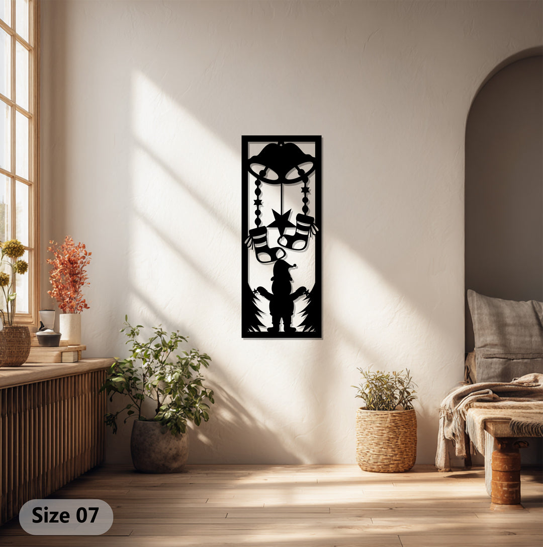 أجراس جنية عيد الميلاد – عطلة احتفالية فن جداري معدني