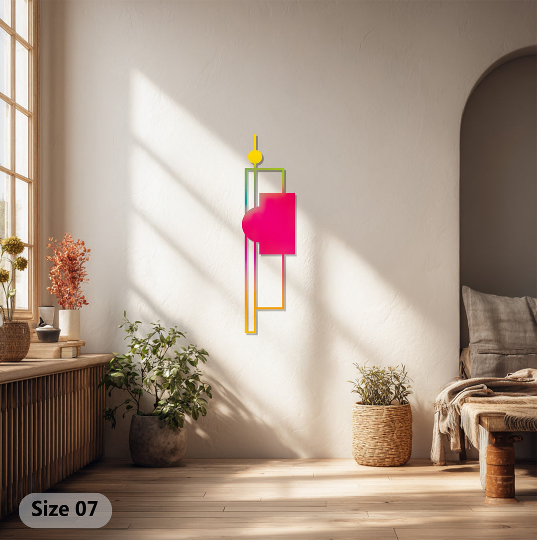 Minimal Geometric Line Metal Wall Art – Modern Abstract Home Decor