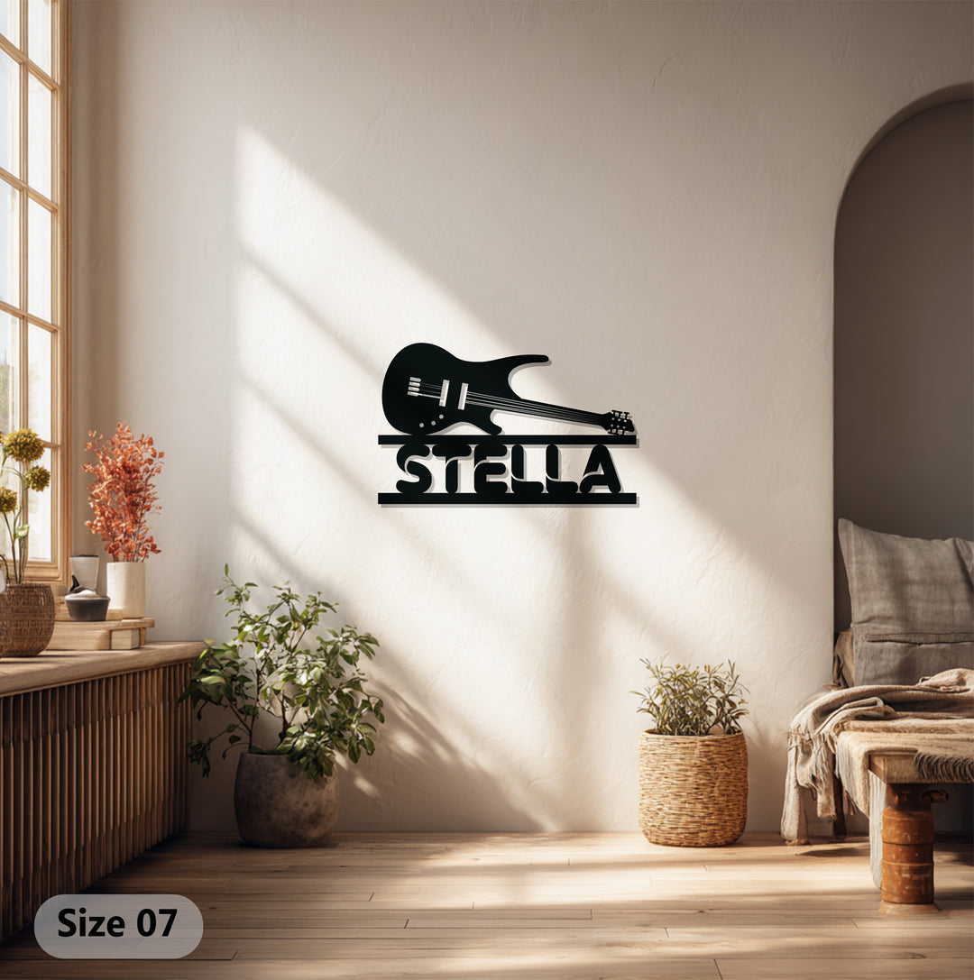 Milo Guitar Metal Wall Art – Personalized Music Lover Decor