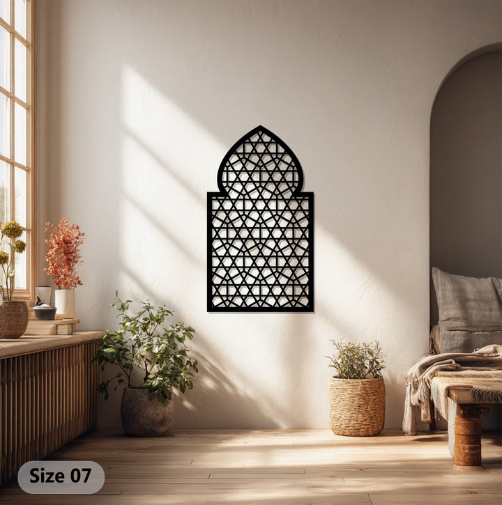Islamic architectural arch metal wall art