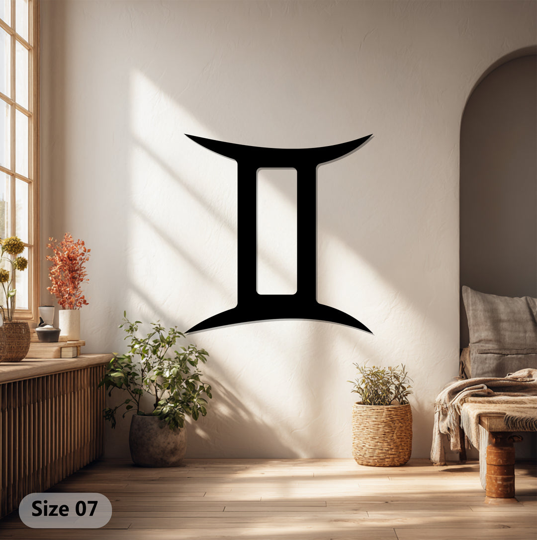 Gemini Zodiac Symbol – Astrology Metal Wall Art
