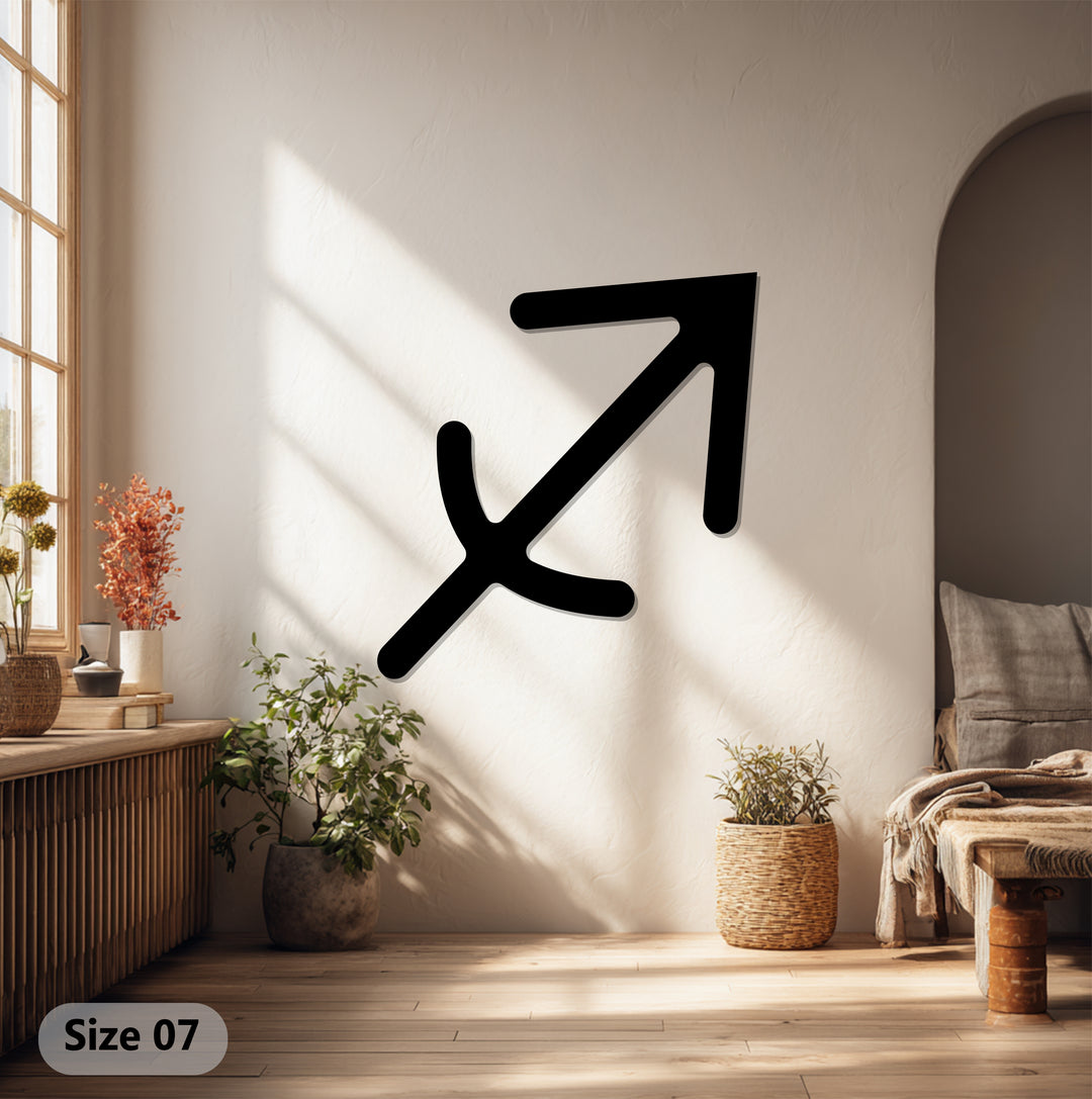 Sagittarius Zodiac Symbol – Astrology Metal Wall Art