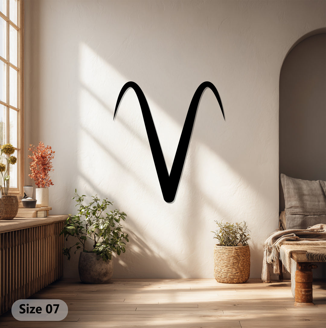 Aries Zodiac Symbol – Astrology Metal Wall Art
