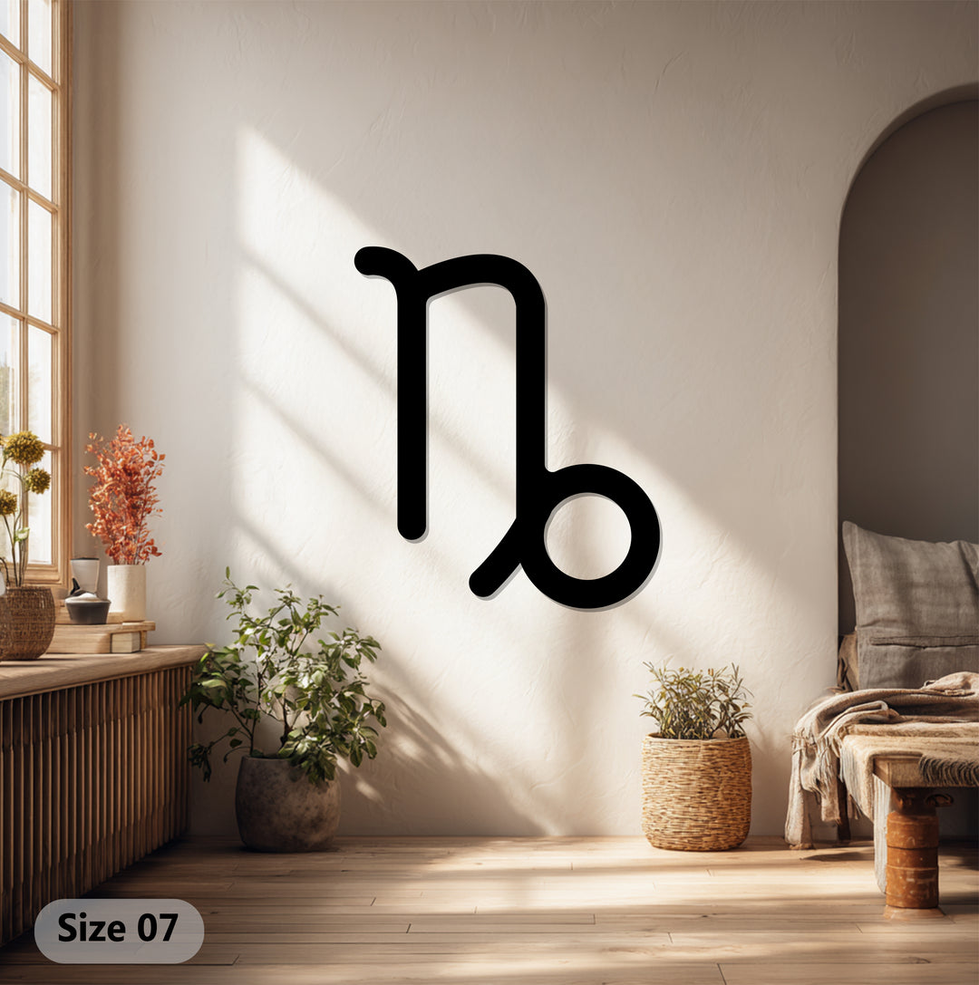 Capricorn Zodiac Symbol – Astrology Metal Wall Art