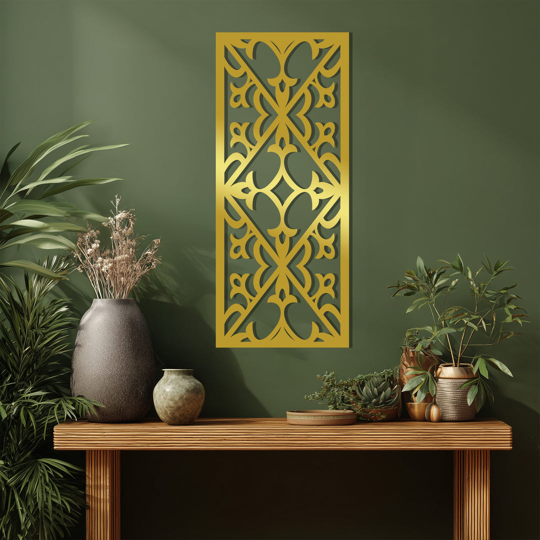 التناظر الإلهي – الهندسة الزخرفية فن جداري معدني