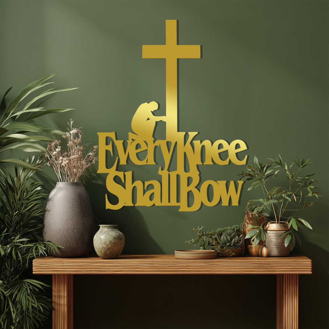 Every Knee Shall Bow – Inspirational Christian Metal Wall Art