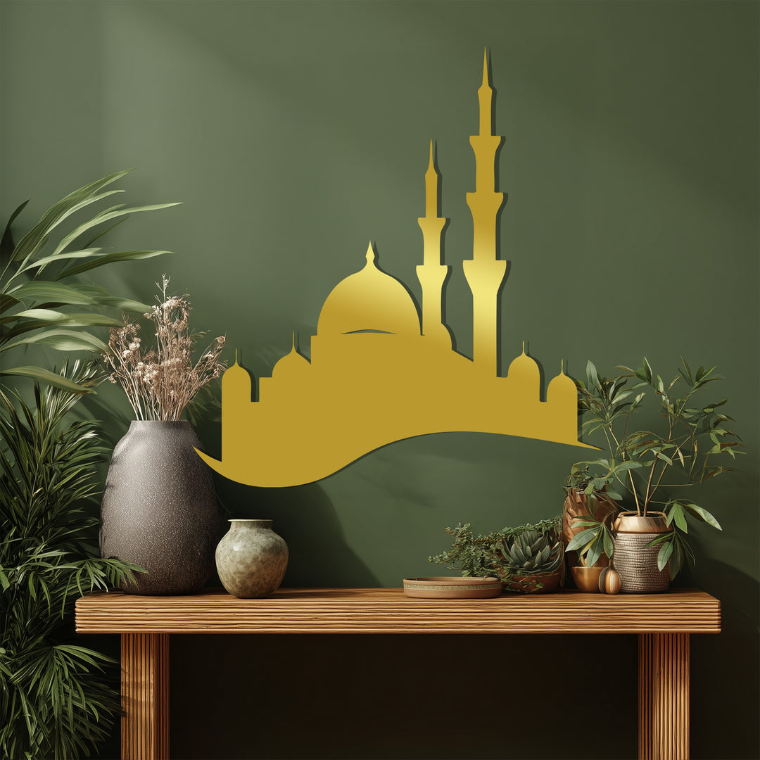 Mosque minaret silhouette wall decor