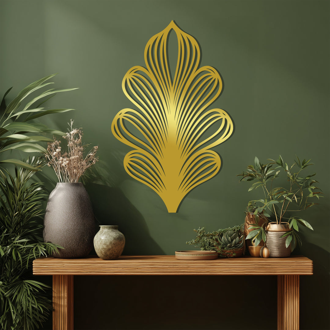 Leaf Metal Wall Art – Black Modern Botanical Wall Sculpture