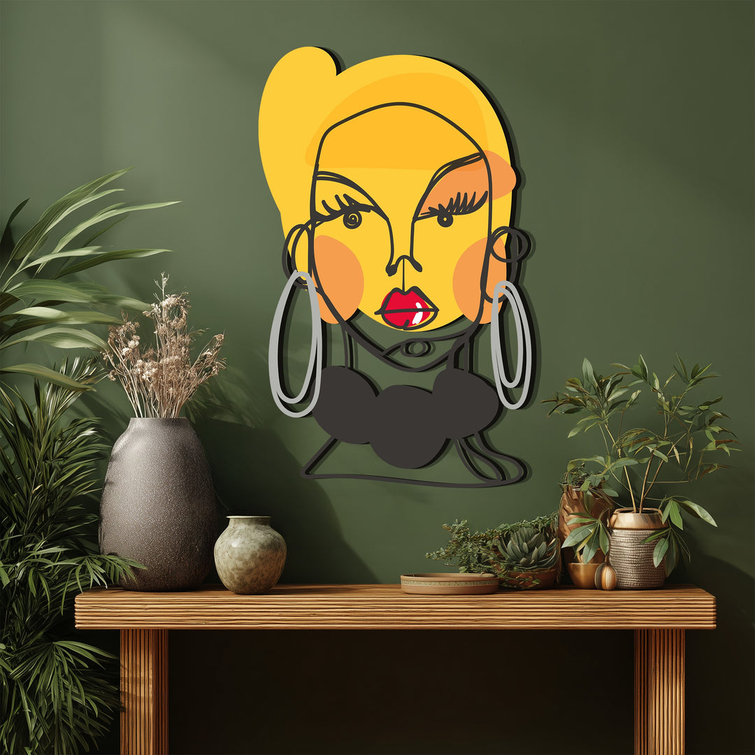 Bold Glamour – Abstract Woman Metal Wall Art