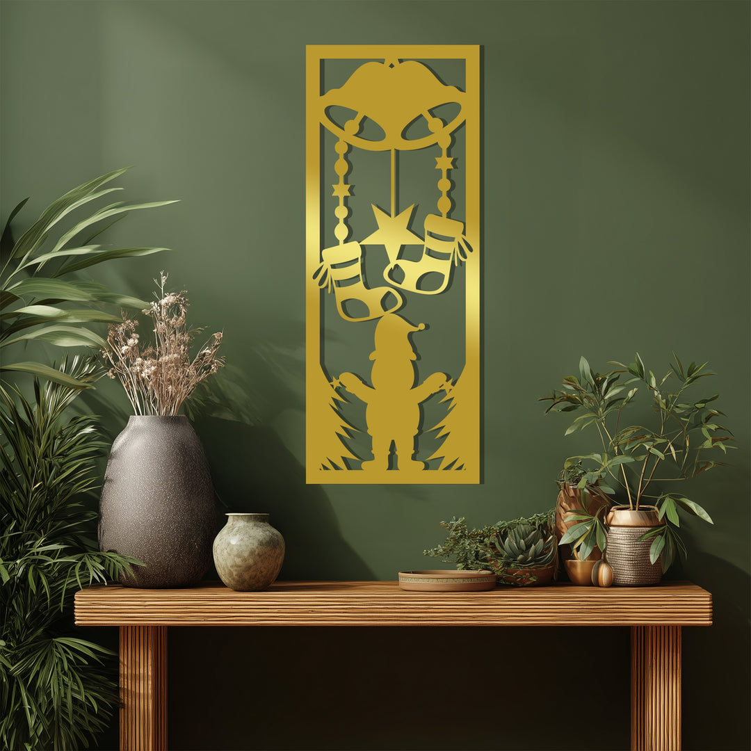 أجراس جنية عيد الميلاد – عطلة احتفالية فن جداري معدني