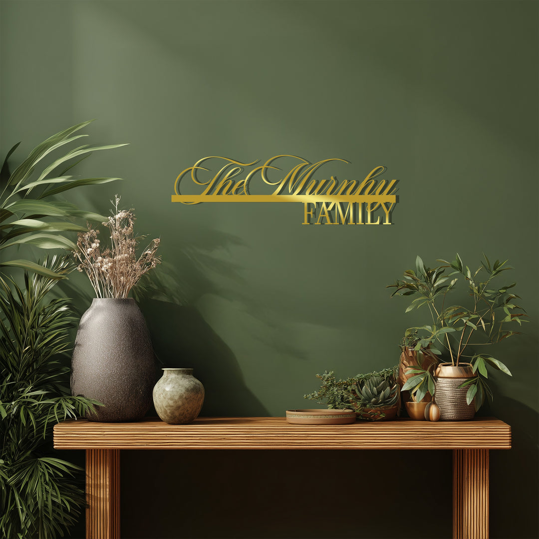 The Nielsen Family Metal Wall Sign – Personalized Elegant Home Decor