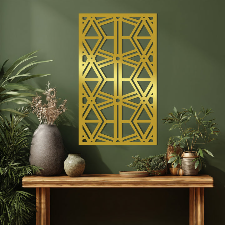 Laser-cut metal wall panel for minimalist and luxury interiors