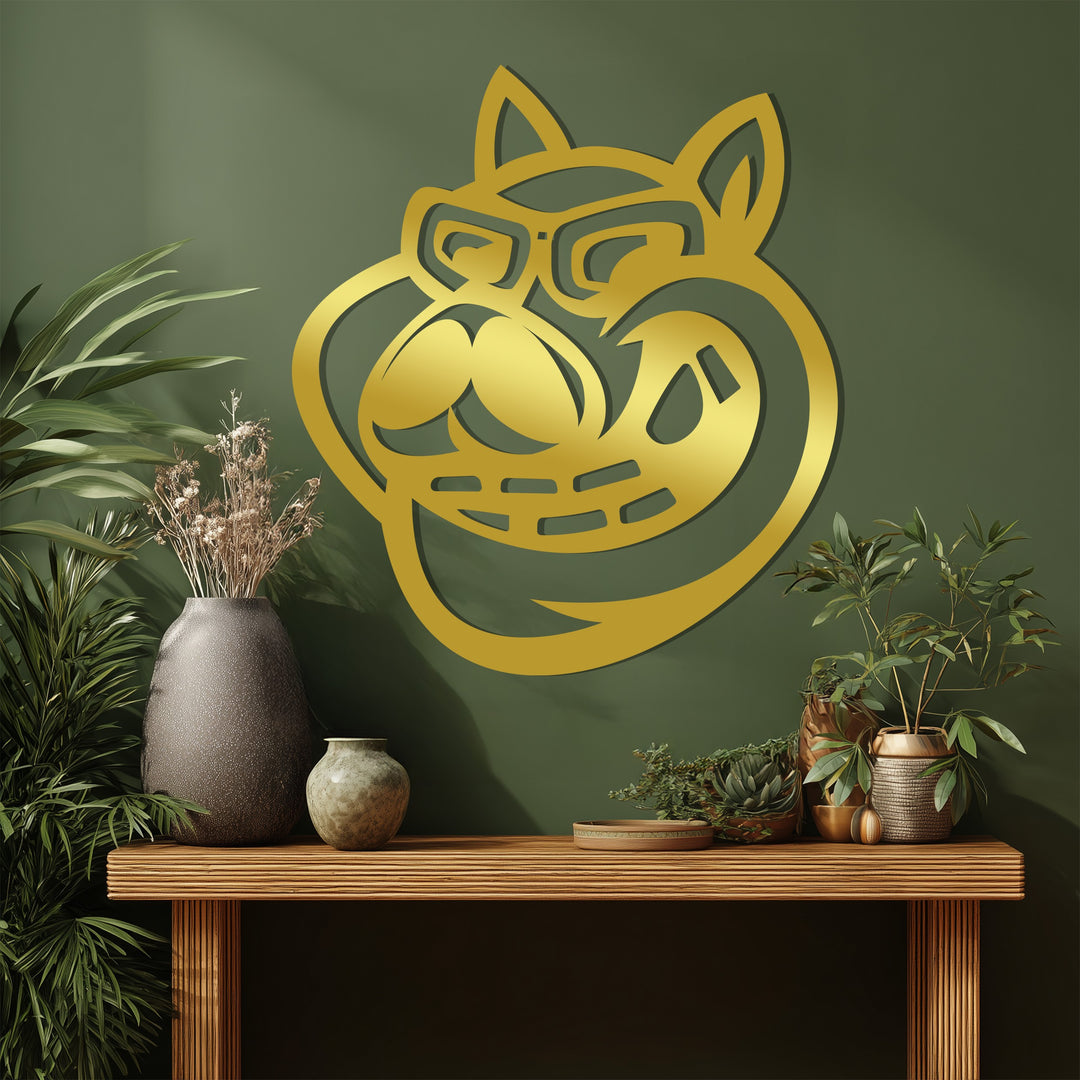 Smiling dog metal wall art