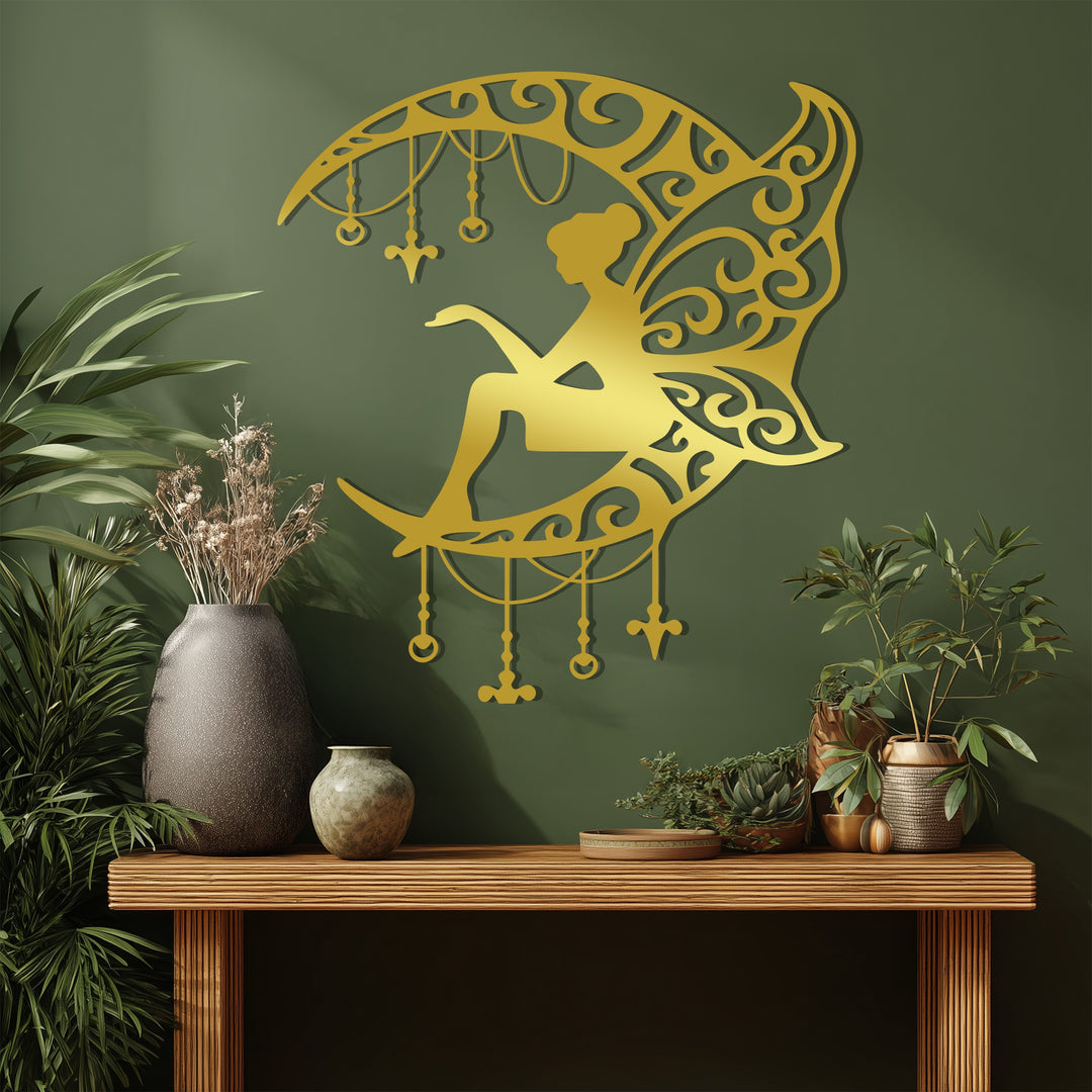 جنية ضوء القمر - مسحورة فن جداري معدني