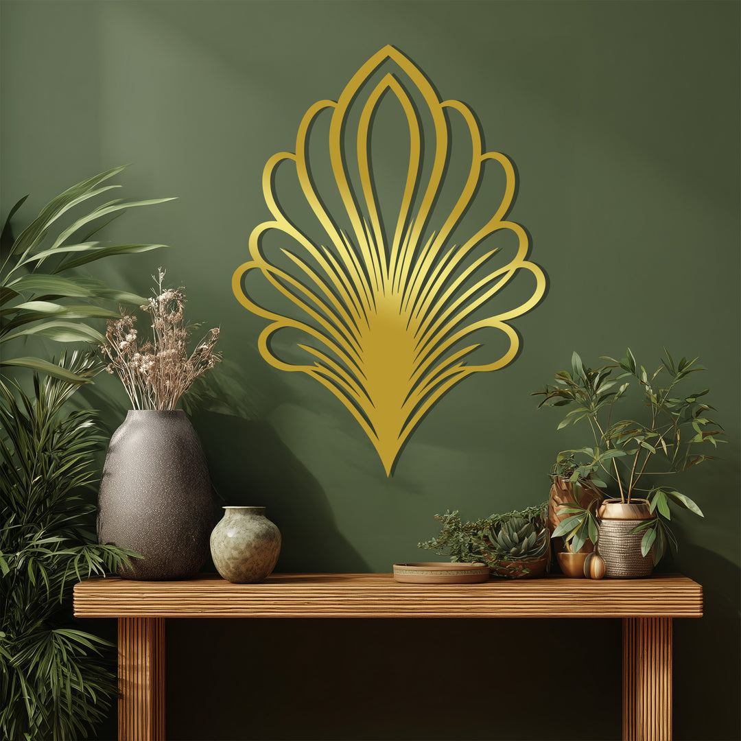 Abstract Leaf Metal Wall Art – Black Botanical Wall Sculpture