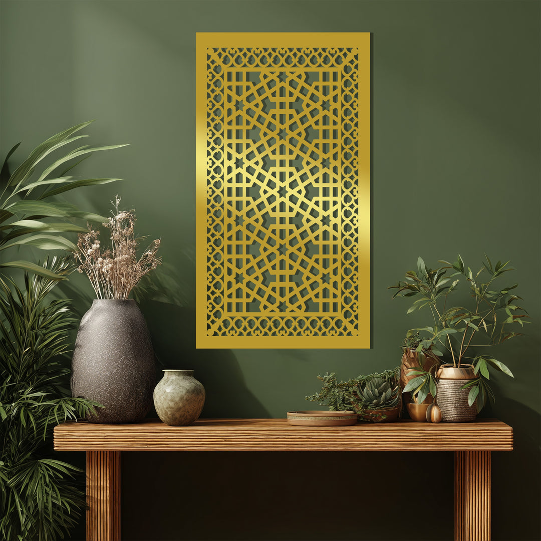 Arabic inspired metal wall decoration