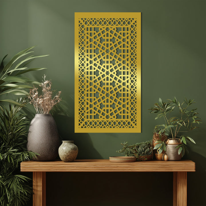 Arabic inspired metal wall decoration