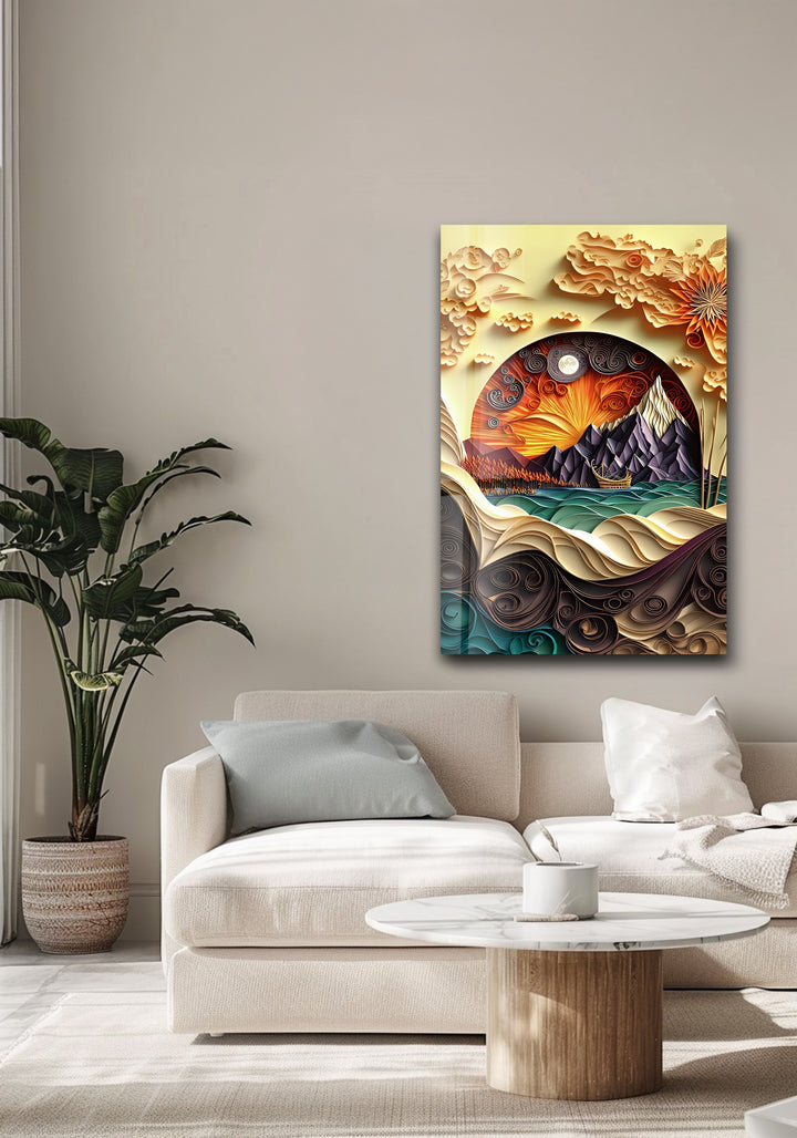 Voyage to the Fiery Mountains – Glass Wall Art