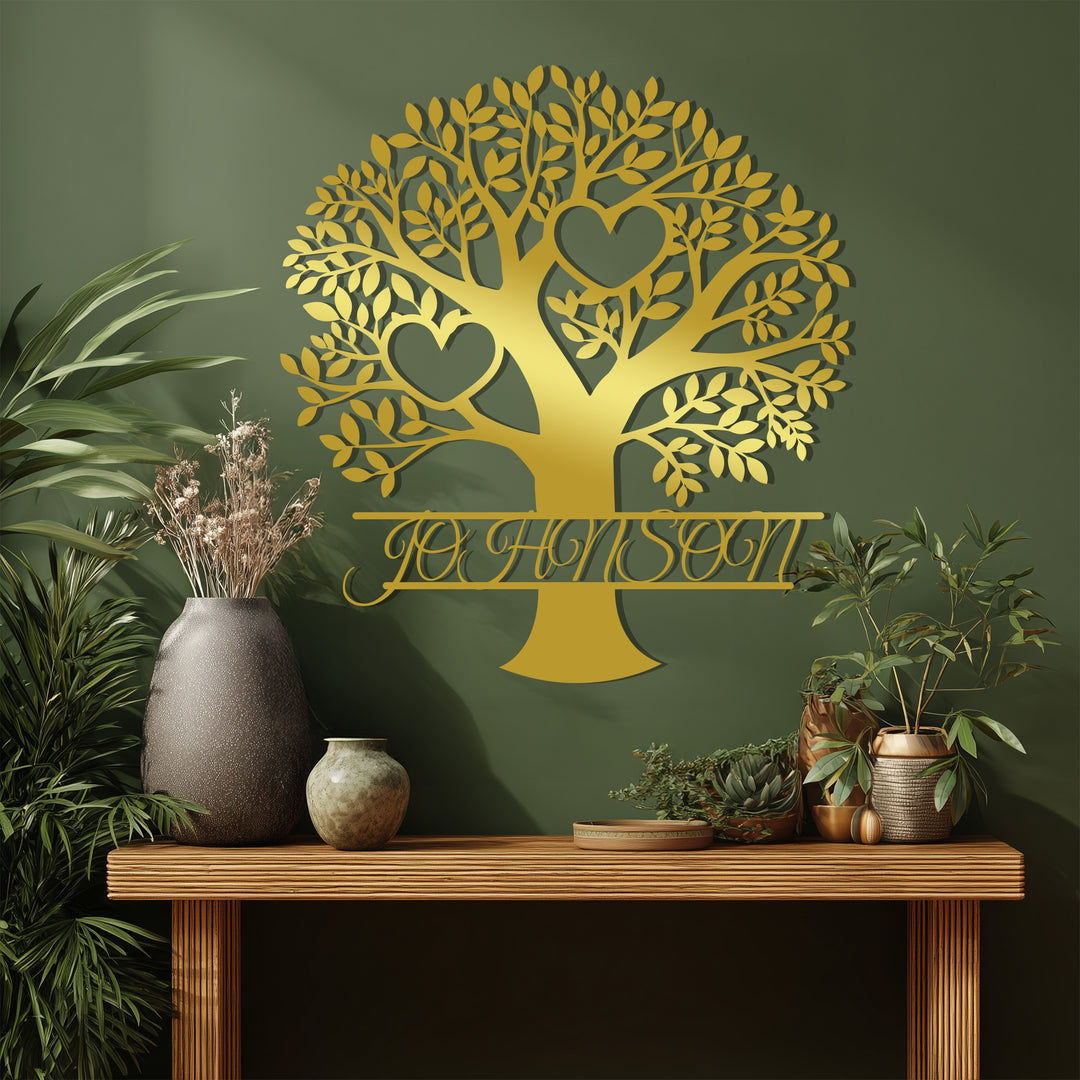 Personalized Family Tree – Custom Metal Wall Art