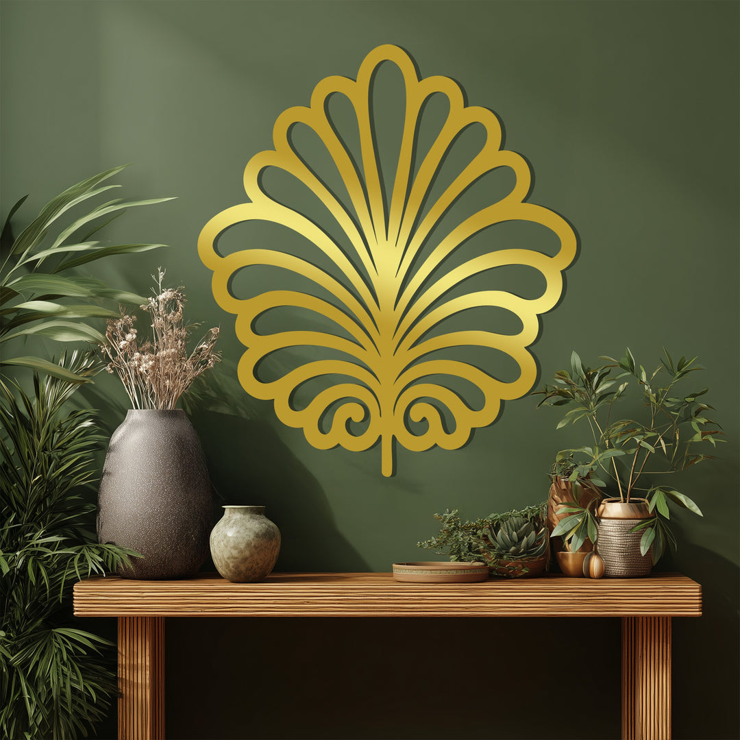 Botanical Leaf Metal Wall Art – Black Modern Wall Sculpture