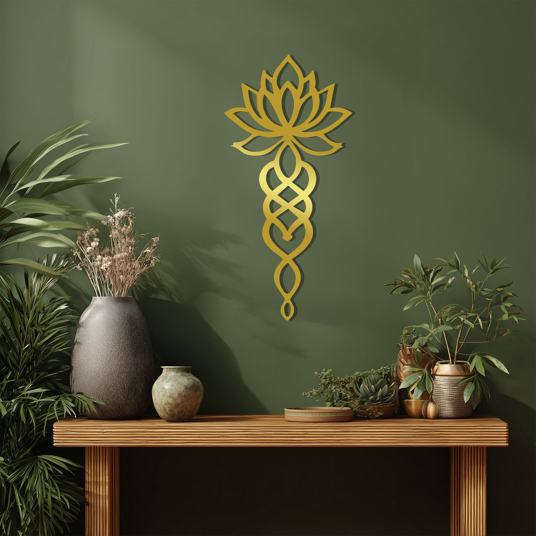 Sacred Lotus Harmony – Spiritual Metal Wall Art