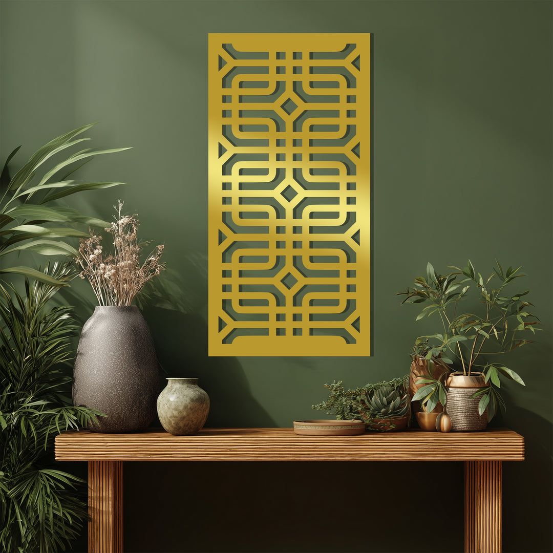 Labirinto infinito – Geometrico moderno Decorazioni Murali in Metallo