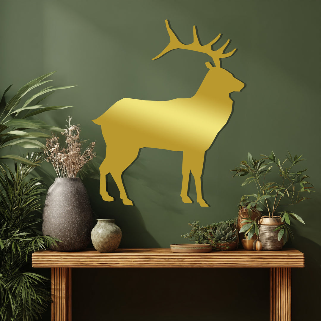 Deer Silhouette Metal Wall Art – Rustic Nature-Inspired Home Décor