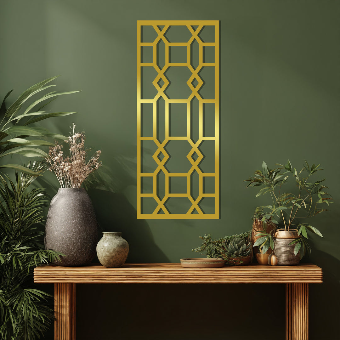 شبكة معمارية – هندسية حديثة فن جداري معدني