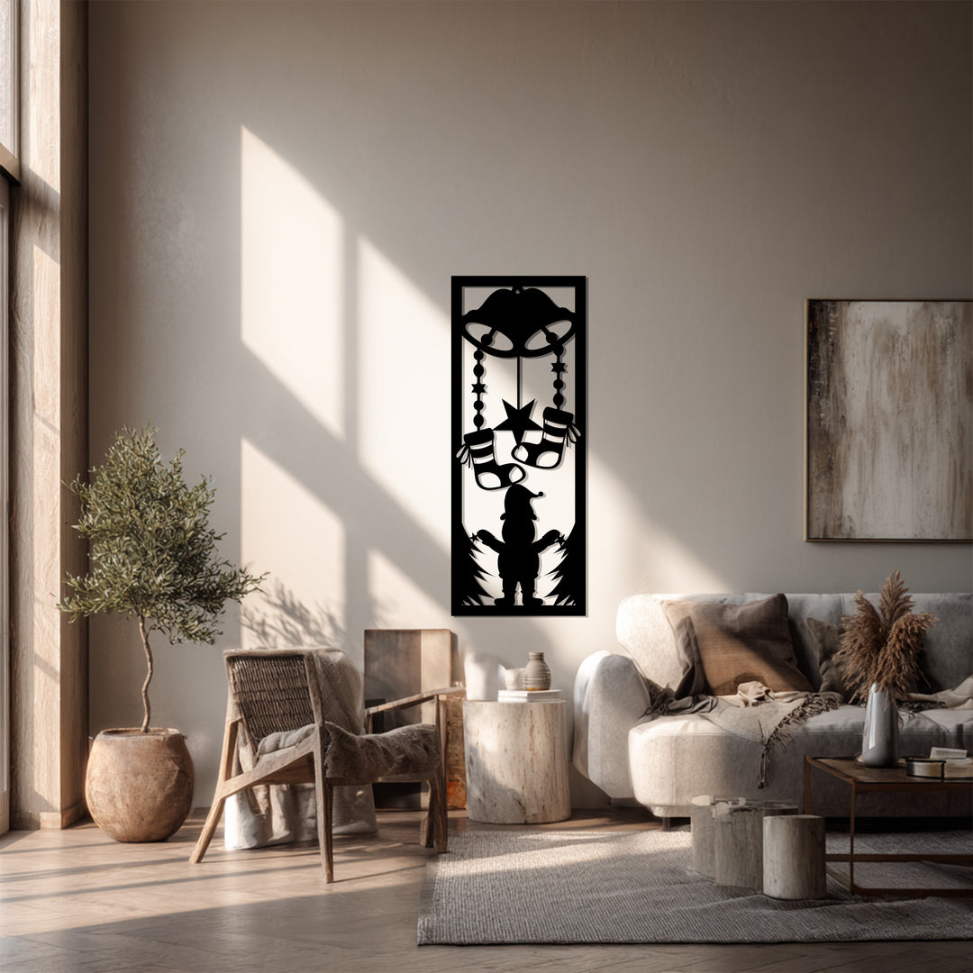 أجراس جنية عيد الميلاد – عطلة احتفالية فن جداري معدني