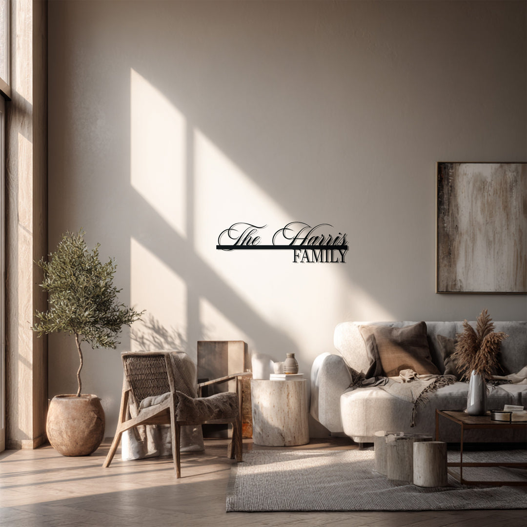 The Nielsen Family Metal Wall Sign – Personalized Elegant Home Decor