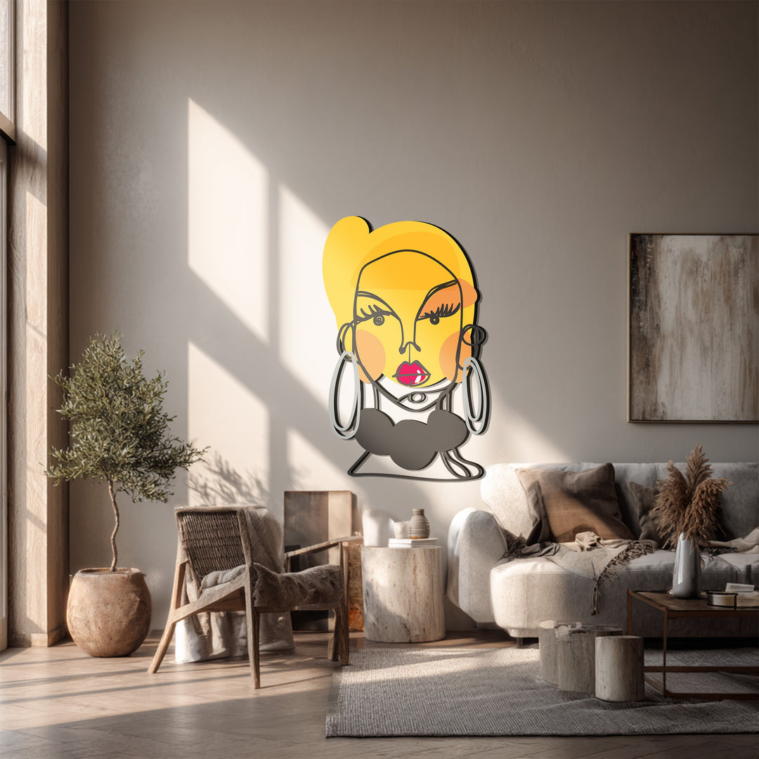 Bold Glamour – Abstract Woman Metal Wall Art