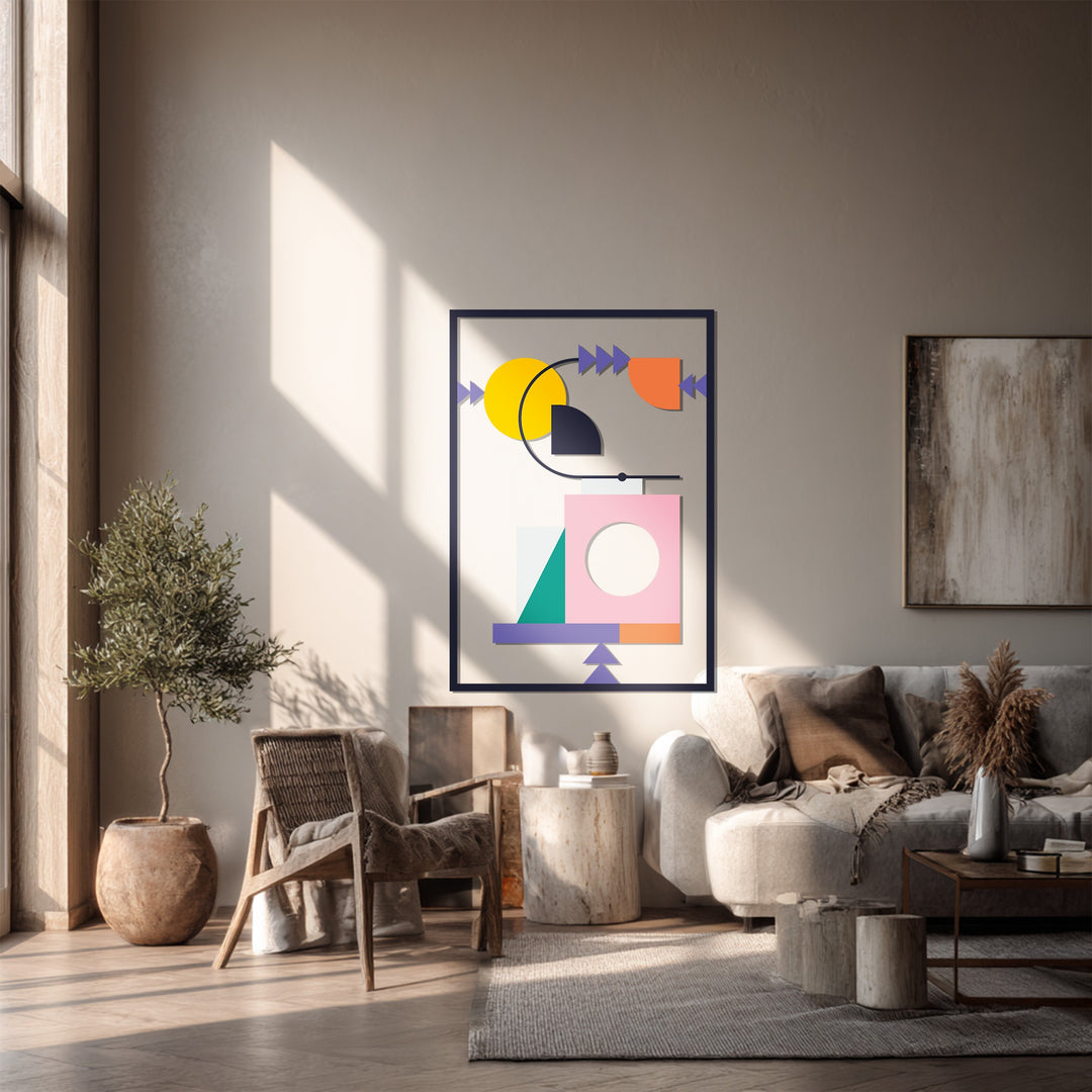 Geometric Harmony Metal Wall Art – Modern Abstract Shape Design