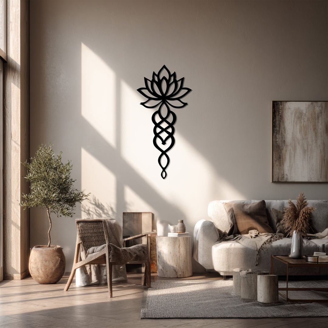 Sacred Lotus Harmony – Spiritual Metal Wall Art