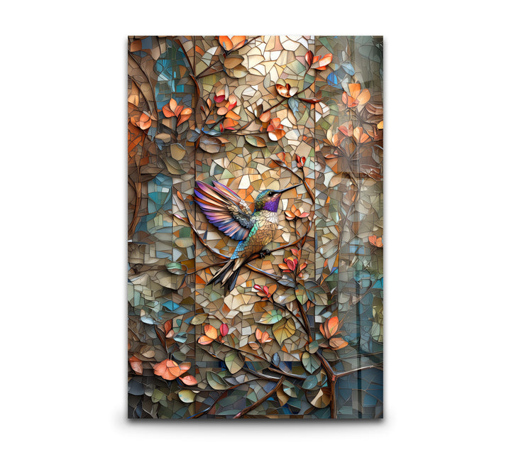 Radiant Hummingbird – Stained Glass Wall Art