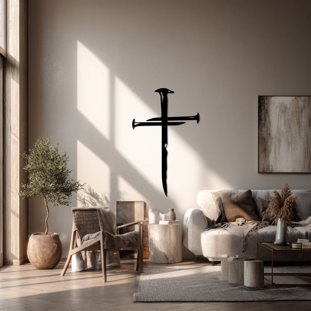 Nail Cross – Powerful Christian Metal Wall Art