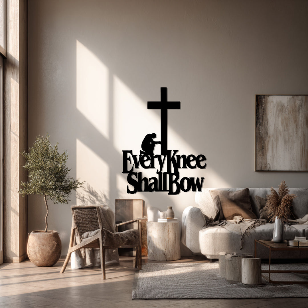 Every Knee Shall Bow – Inspirational Christian Metal Wall Art