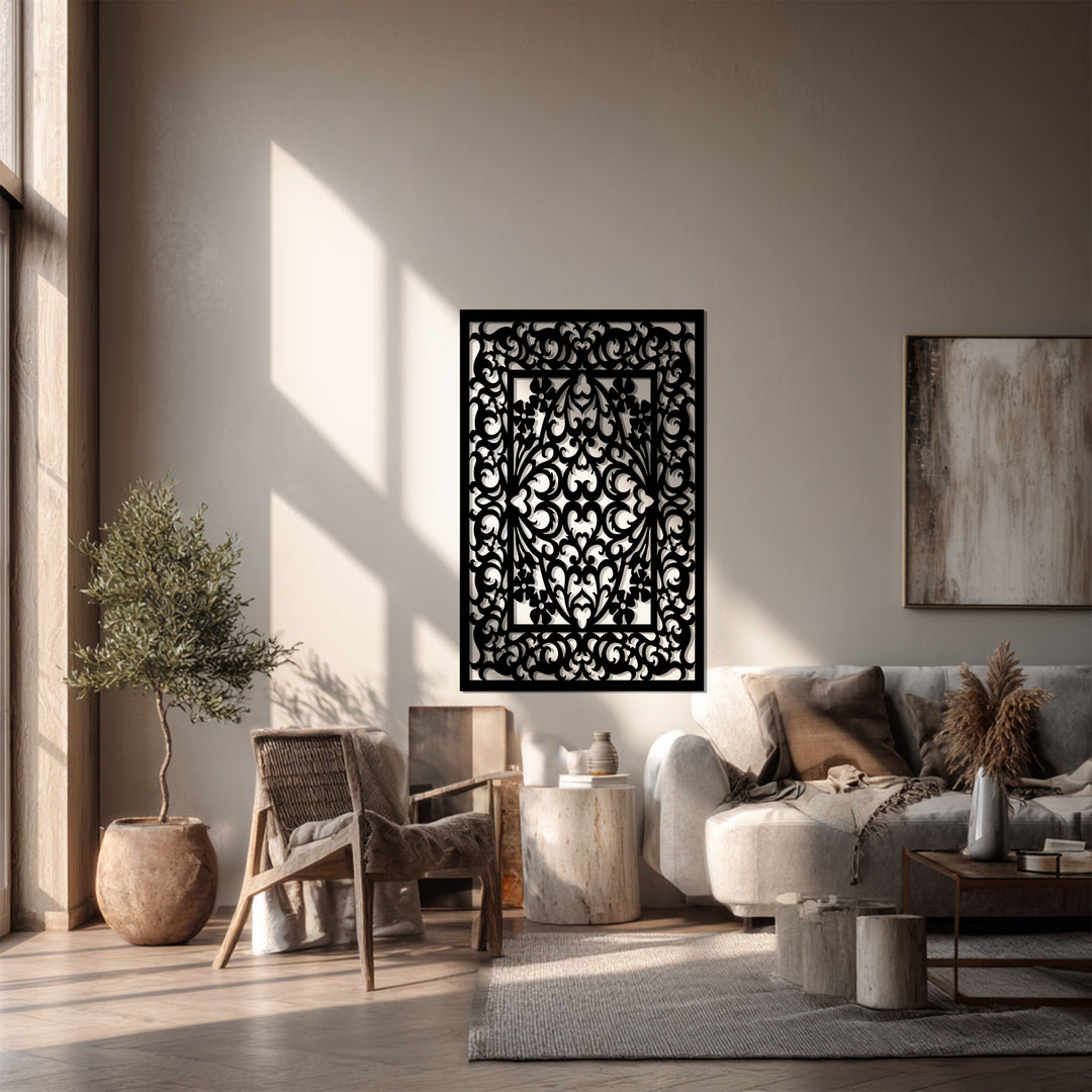 Göttliche Symmetrie – Ornamentale Geometrie Metall Wandbilder