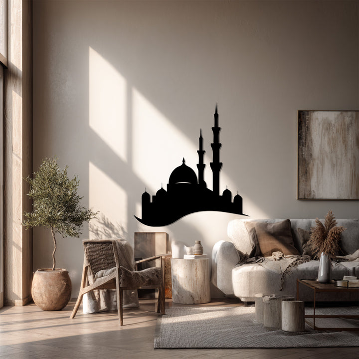 Islamic skyline metal wall decor