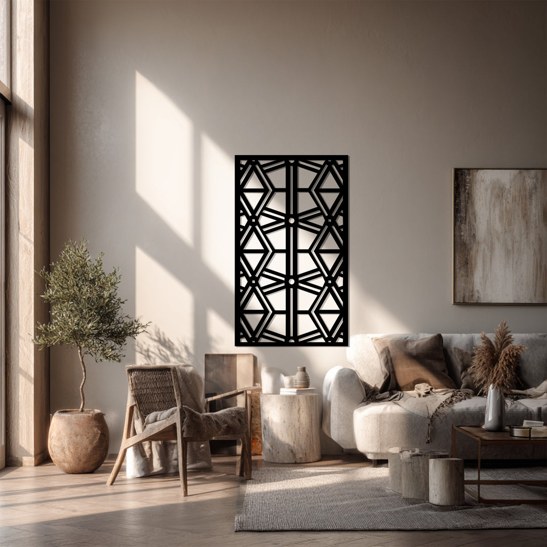 HexaFusion – Geometría Industrial Decoración De Pared Metal