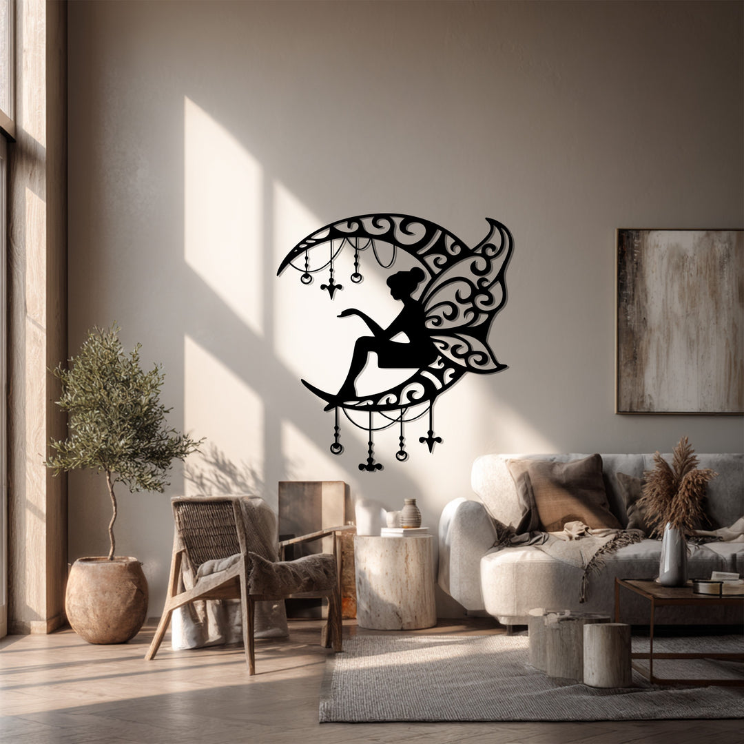 جنية ضوء القمر - مسحورة فن جداري معدني