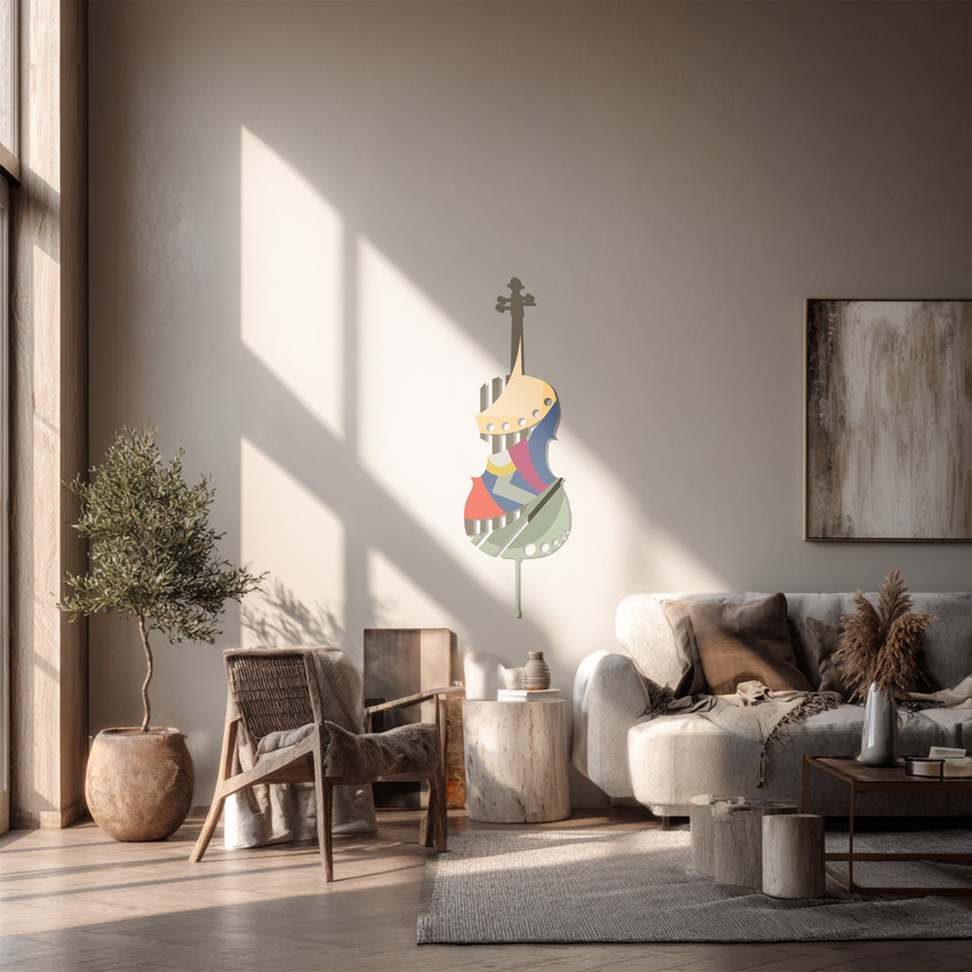 Abstract Violin Metal Wall Art – Modern Musical Decor