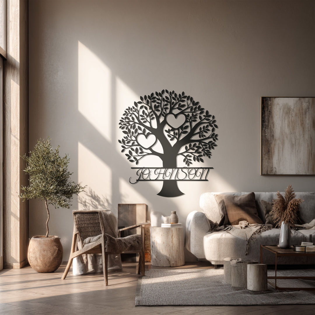 Personalized Family Tree – Custom Metal Wall Art