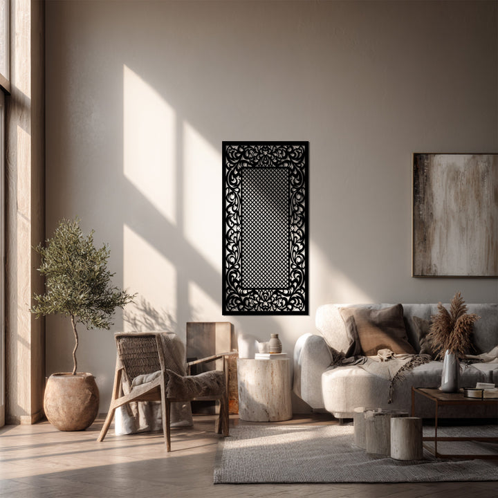 Vertical lattice metal wall panel