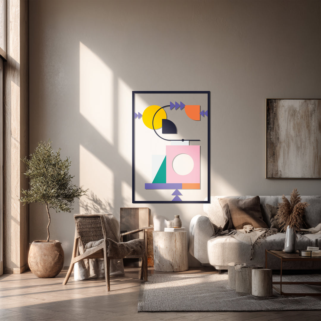 Geometric Harmony Metal Wall Art – Modern Abstract Home Decor