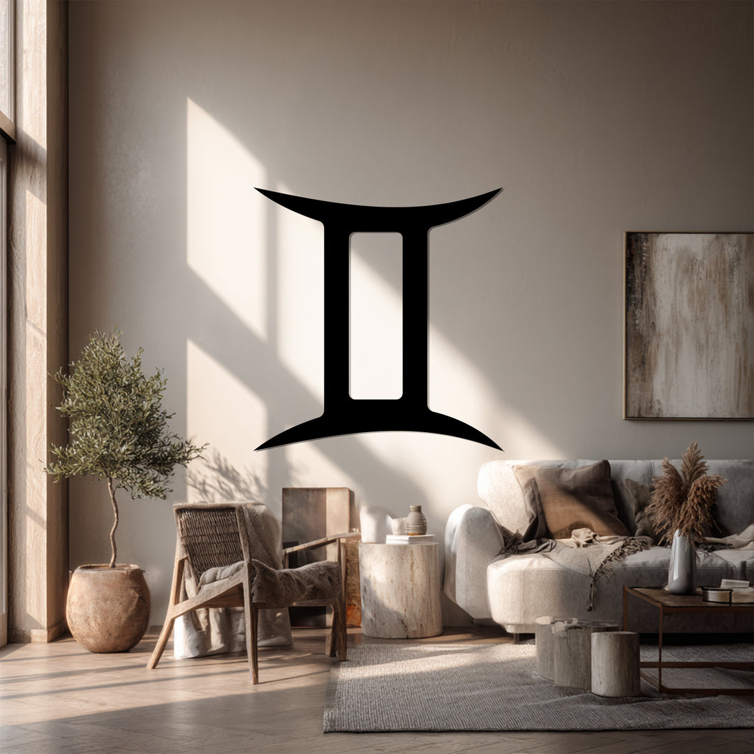 Gemini Zodiac Symbol – Astrology Metal Wall Art
