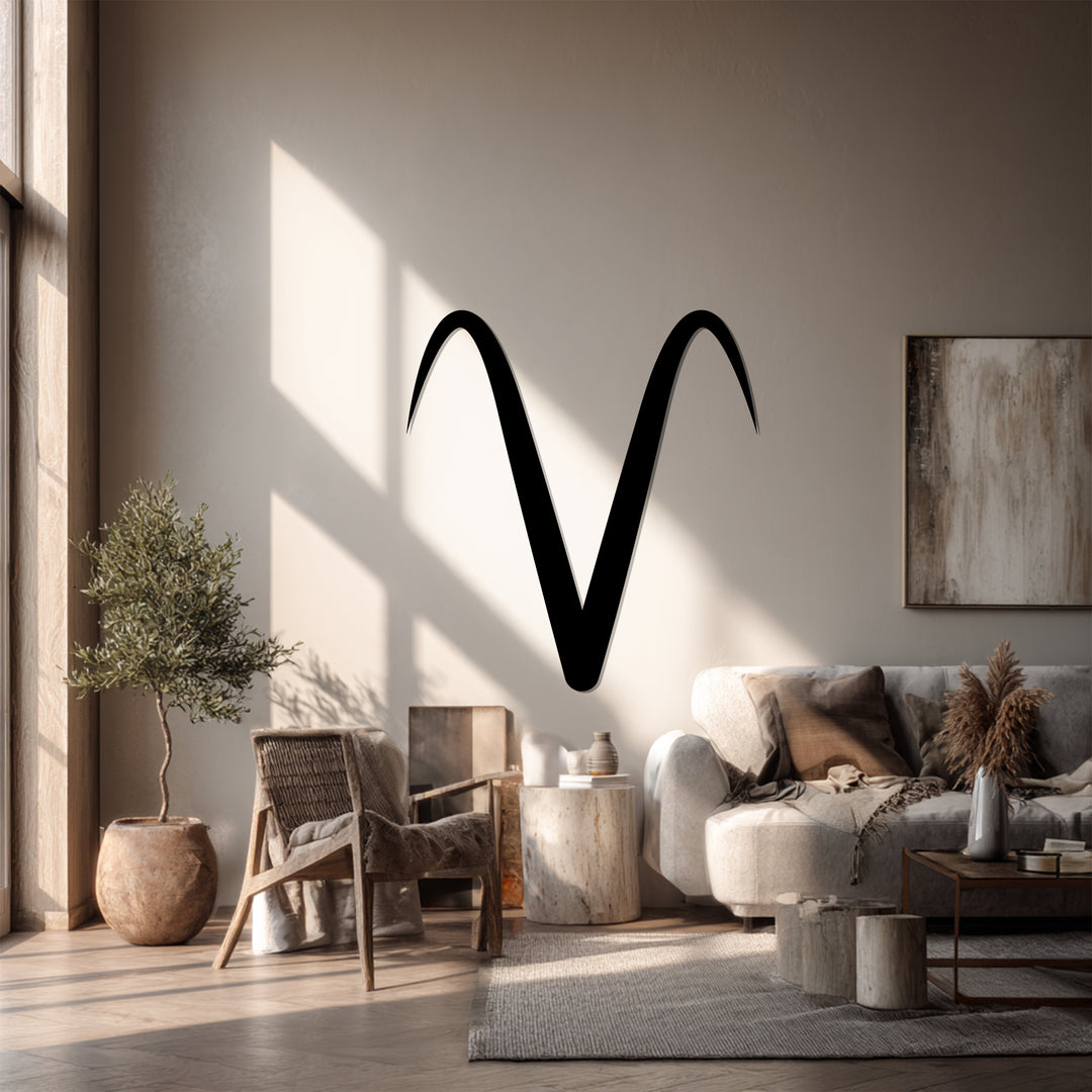 Aries Zodiac Symbol – Astrology Metal Wall Art